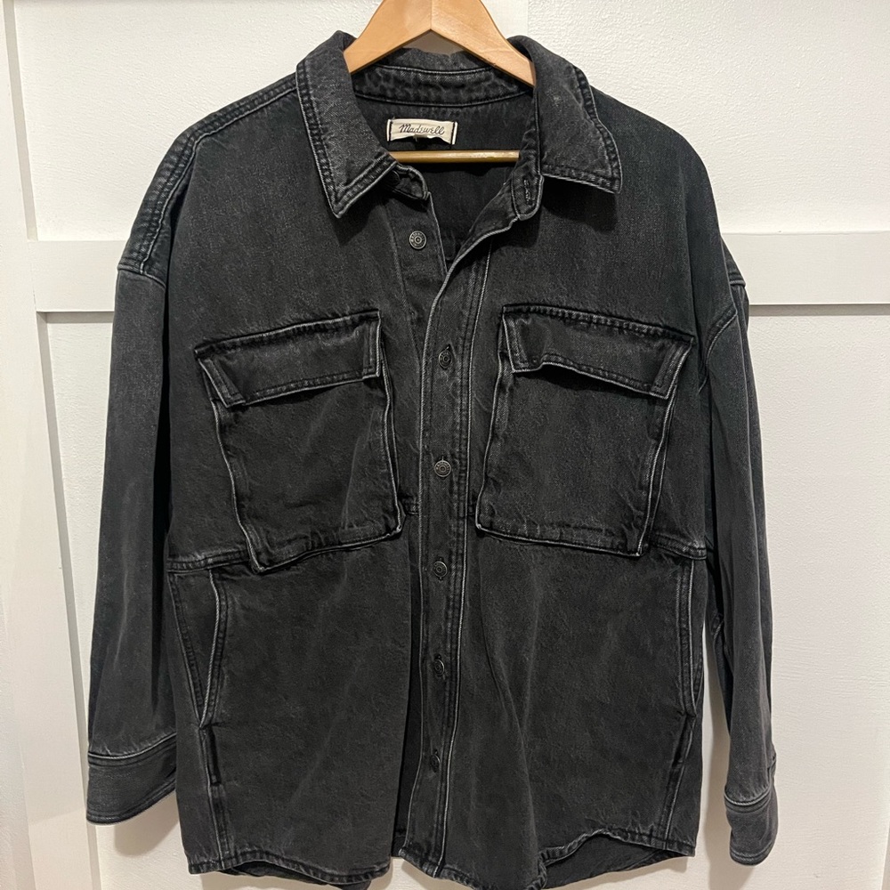 Black denim jacket